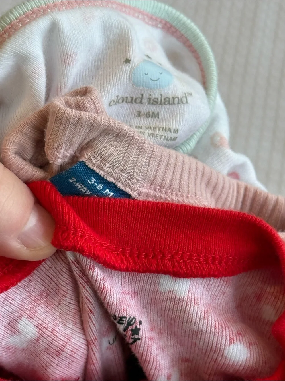Bundle of 3 Girl 3-6m Sleeper Footies